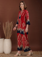 Thumbnail for Indie Printed Co-Ords, Pink - Hiral Fashion - Distacart