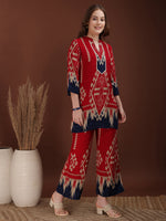 Thumbnail for Indie Printed Co-Ords, Pink - Hiral Fashion - Distacart