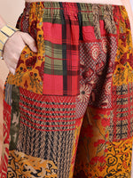 Thumbnail for Intricate Floral And Paisley Motifs Co-Ords, Red - Hiral Fashion - Distacart
