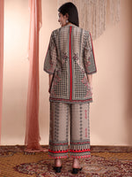 Thumbnail for Floral & Geometric Printed Co-Ords, Brown - Hiral Fashion - Distacart