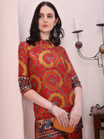 Thumbnail for Vibrant Ethnic Co-Ord Set, Red - Hiral Fashion - Distacart