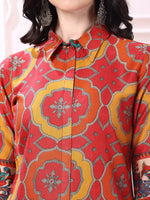 Thumbnail for Vibrant Ethnic Co-Ord Set, Red - Hiral Fashion - Distacart
