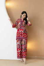 Thumbnail for Boho Printed Co-Ord Set, Pink - Hiral Fashion - Distacart