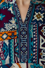 Thumbnail for Boho Printed Co-Ord Set, Teal - Hiral Fashion - Distacart