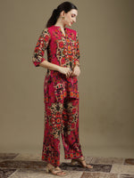 Thumbnail for Ethnic Printed Co-Ord Set, Pink - Hiral Fashion - Distacart