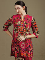 Thumbnail for Ethnic Printed Co-Ord Set, Pink - Hiral Fashion - Distacart