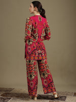 Thumbnail for Ethnic Printed Co-Ord Set, Pink - Hiral Fashion - Distacart