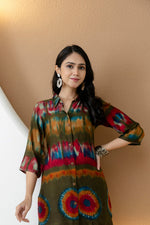 Thumbnail for Vibrant Ethnic Co-Ord Set, Olive - Hiral Fashion - Distacart