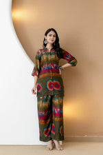 Thumbnail for Vibrant Ethnic Co-Ord Set, Olive - Hiral Fashion - Distacart