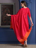 Thumbnail for Embroidered Kurta With Pant & Two Toned Embroidered Dupatta, Pink - Hiral Fashion - Dista