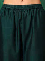 Thumbnail for Embroidered Kurta With Pant & Embroidered Dupatta, Bottle-Green - Hiral Fashion - Distacart