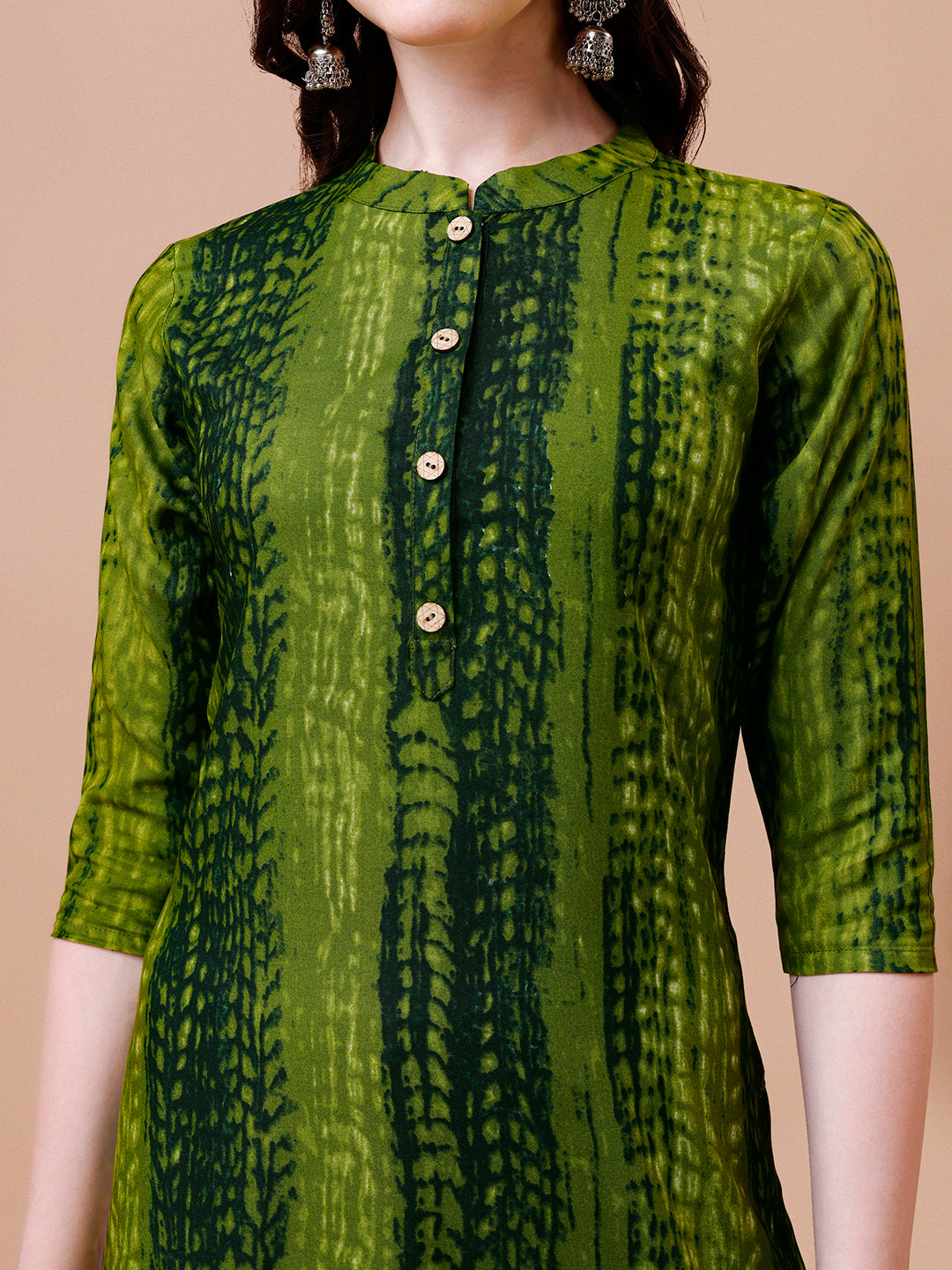 Shibori Printed Casual Wear Kurta, Multicolor - Hiral Fashion - Dista
