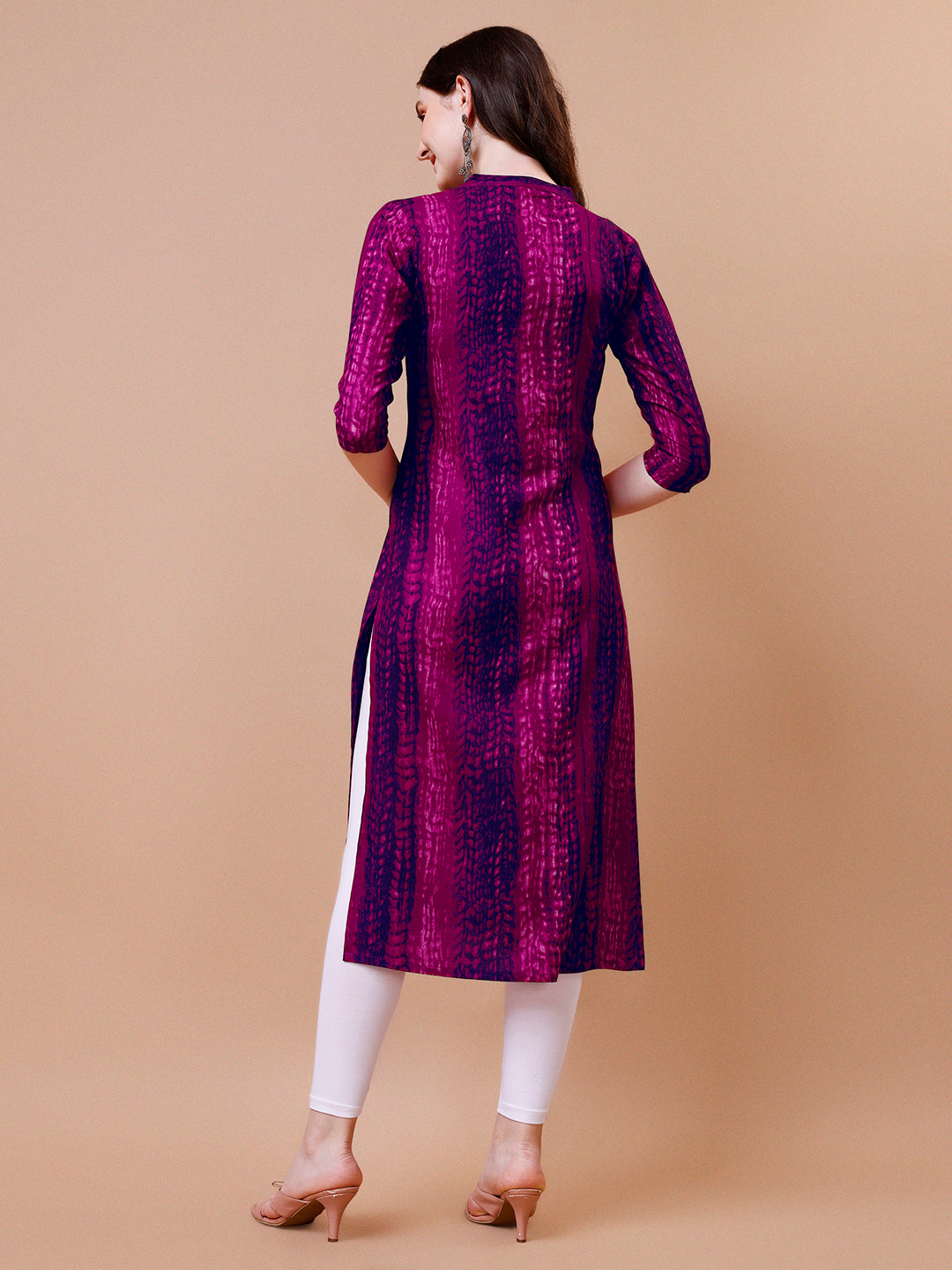 Shibori Printed Casual Wear Kurta, Multicolor - Hiral Fashion - Dista