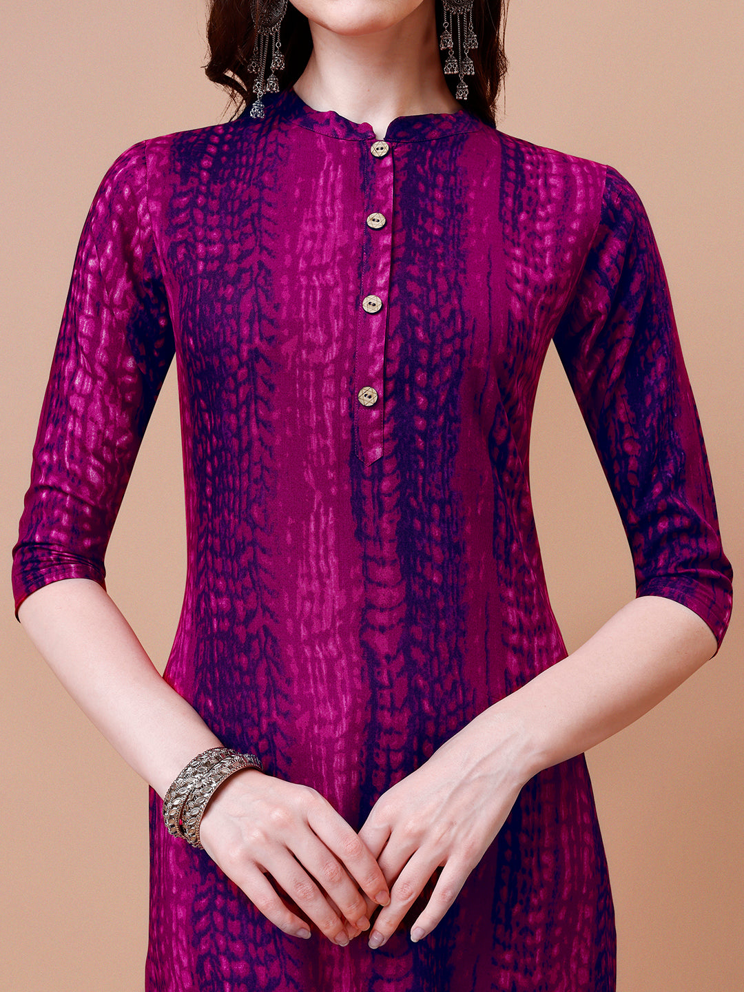 Shibori Printed Casual Wear Kurta, Multicolor - Hiral Fashion - Dista