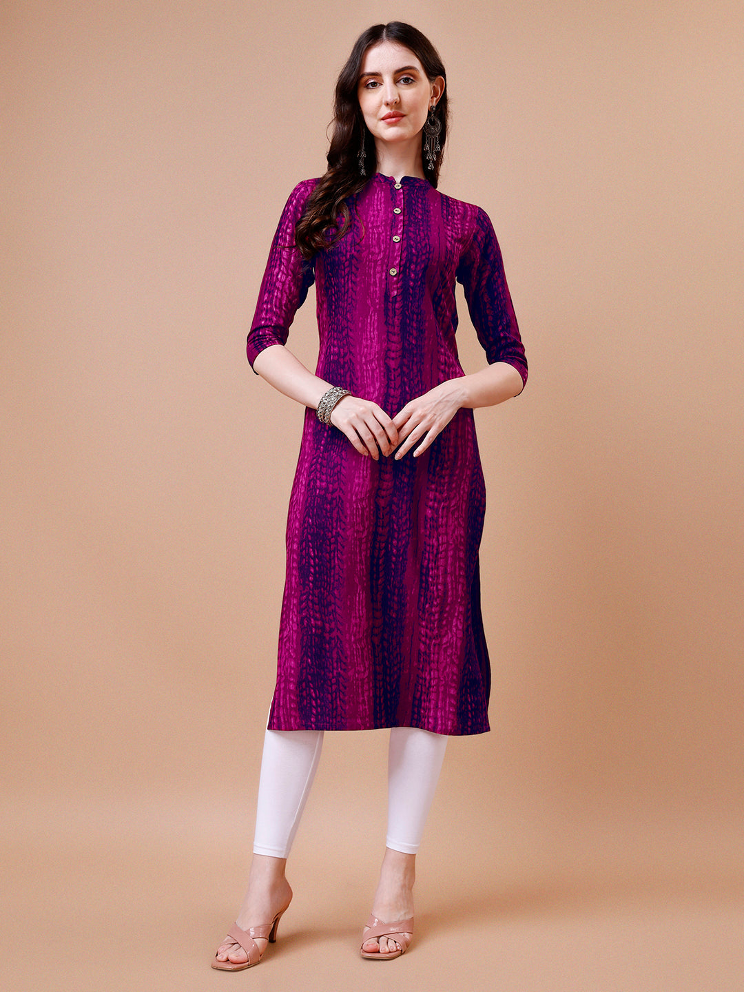 Shibori Printed Casual Wear Kurta, Multicolor - Hiral Fashion - Dista