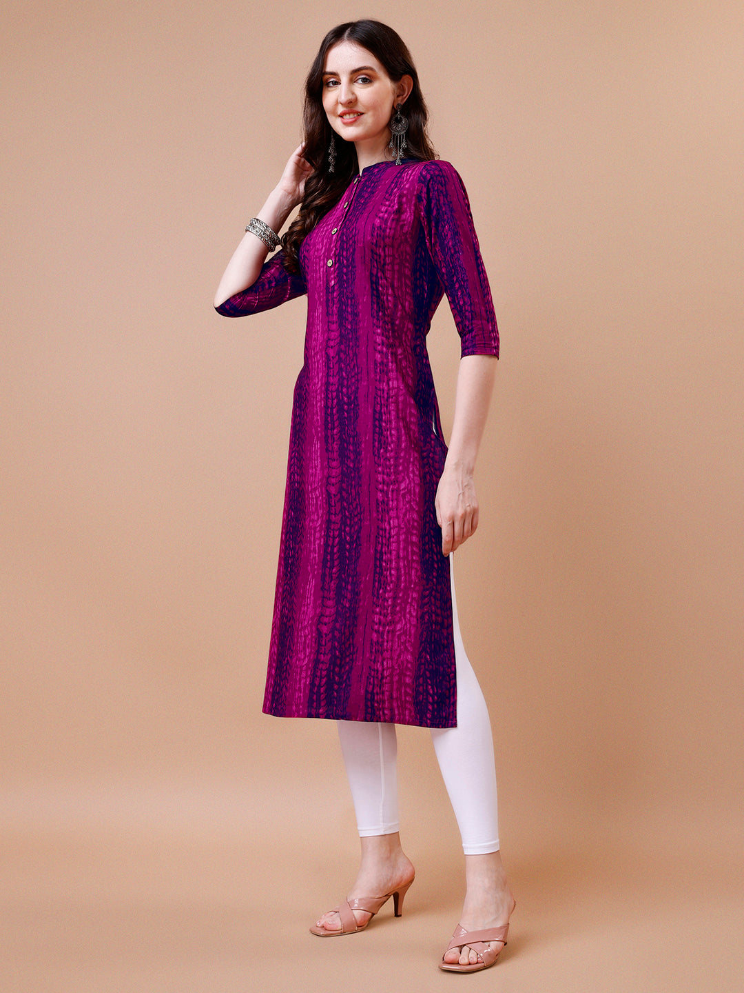Shibori Printed Casual Wear Kurta, Multicolor - Hiral Fashion - Dista