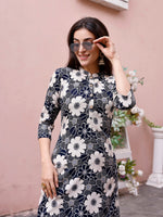 Thumbnail for Floral Printed Rayon Casual Wear Kurta, Multicolor - Hiral Fashion - Dista