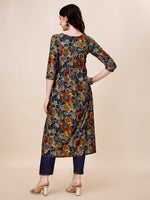 Thumbnail for Alia Cut Printed & Embroidered Kurta With Pant & Dupatta Set, Multicolor - Hiral Fashion - Distacart