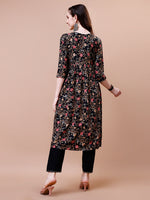 Thumbnail for Alia Cut Embroidered & Floral Printed Rayon Kurta With Pant & Dupatta, Multicolor - Hiral Fashion - Distacart