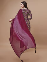 Thumbnail for Alia Cut Printed & Embroidered Kurta With Pant & Dupatta, Multicolor - Hiral Fashion - Dista