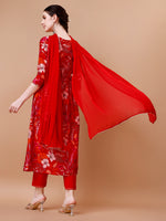 Thumbnail for Alia Cut Floral Printed & Embroidered Kurta With Pant & Dupatta, Multicolor - Hiral Fashion - Dista