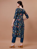 Thumbnail for Alia Cut Floral Printed Embroidered Kurta With Pant & Dupatta, Multicolor - Hiral Fashion - Dista