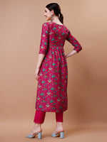 Thumbnail for Alia Cut Embroidered & Floral Printed Kurta With Pant & Dupatta, Multicolor - Hiral Fashion - Dista