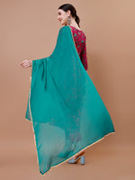 Thumbnail for Alia Cut Embroidered & Floral Printed Kurta With Pant & Dupatta, Multicolor - Hiral Fashion - Dista