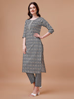 Thumbnail for Ethnic Motifs Printed Cotton Kurta With Pant & Dupatta, Multicolor - Hiral Fashion - Distacart