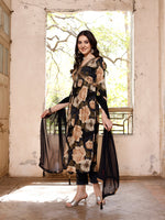 Thumbnail for Alia Cut Rayon Embroidered & Floral Printed Kurta With Pant & Dupatta, Multicolor - Hiral Fashion - Distacart