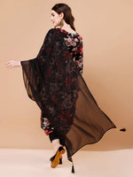 Thumbnail for Alia Cut Embroidered & Floral Printed Rayon Kurta With Pant & Dupatta, Multicolor - Hiral Fashion - Distacart
