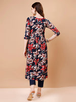 Thumbnail for Alia Cut Embroidered & Floral Printed Rayon Kurta With Pant & Dupatta, Multicolor - Hiral Fashion - Dista