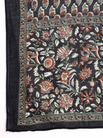 Thumbnail for Floral Printed Flared Kurta With Pant & Dupatta, Black - Hiral Fashion - Distacart