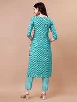Thumbnail for Ethnic Motifs Printed Casual Wear Cotton Kurta With Pant & Dupatta, Multicolor - Hiral Fashion - Distacart