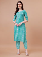Thumbnail for Ethnic Motifs Printed Casual Wear Cotton Kurta With Pant & Dupatta, Multicolor - Hiral Fashion - Distacart