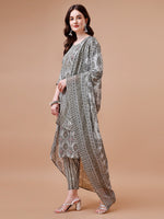 Thumbnail for Printed Cotton Kurta With Pant & Dupatta, Multicolor - Hiral Fashion - Distacart