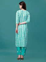 Thumbnail for Bandhani Printed Cotton Kurta With Pant & Dupatta, Multicolor - Hiral Fashion - Distacart