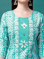 Thumbnail for Bandhani Printed Cotton Kurta With Pant & Dupatta, Multicolor - Hiral Fashion - Distacart