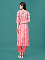 Thumbnail for Bandhani Printed Cotton Kurta With Pant & Dupatta, Multicolor - Hiral Fashion - Distacart