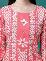 Thumbnail for Bandhani Printed Cotton Kurta With Pant & Dupatta, Multicolor - Hiral Fashion - Distacart