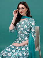 Thumbnail for Floral Printed Casual Wear Kurta With Pant & Dupatta, Multicolor - Hiral Fashion - Distacart