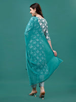 Thumbnail for Floral Printed Casual Wear Kurta With Pant & Dupatta, Multicolor - Hiral Fashion - Distacart