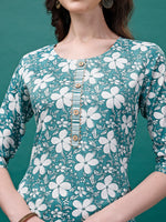 Thumbnail for Floral Printed Casual Wear Kurta With Pant & Dupatta, Multicolor - Hiral Fashion - Distacart