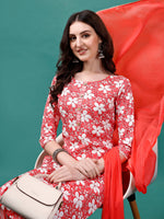 Thumbnail for Floral Printed Casual Wear Kurta With Pant & Dupatta, Multicolor - Hiral Fashion - Distacart