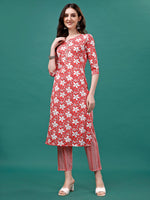 Thumbnail for Floral Printed Casual Wear Kurta With Pant & Dupatta, Multicolor - Hiral Fashion - Distacart