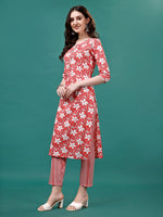 Thumbnail for Floral Printed Casual Wear Kurta With Pant & Dupatta, Multicolor - Hiral Fashion - Distacart