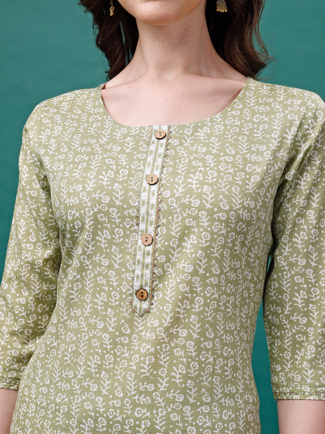 Floral Printed Casual Wear Kurta With Pant & Dupatta, Multicolor - Hiral Fashion - Dista