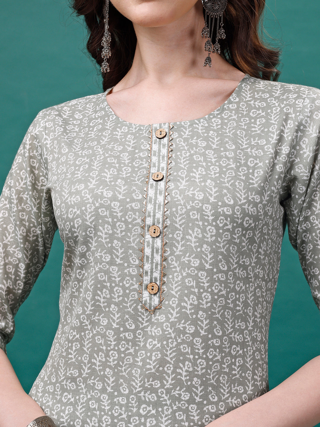 Floral Printed Casual Wear Kurta With Pant & Dupatta, Multicolor - Hiral Fashion - Dista