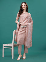 Thumbnail for Floral Printed Casual Wear Kurta With Pant & Dupatta, Multicolor - Hiral Fashion - Dista