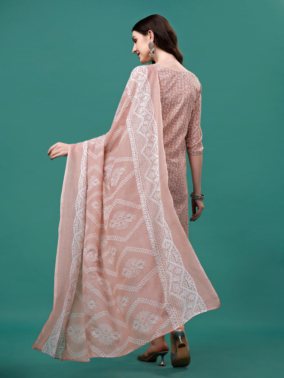 Floral Printed Casual Wear Kurta With Pant & Dupatta, Multicolor - Hiral Fashion - Dista